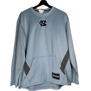 Majestic UNC Tar Heels Long Sleeve Mesh Training Shirt Blue Mens L Section 101